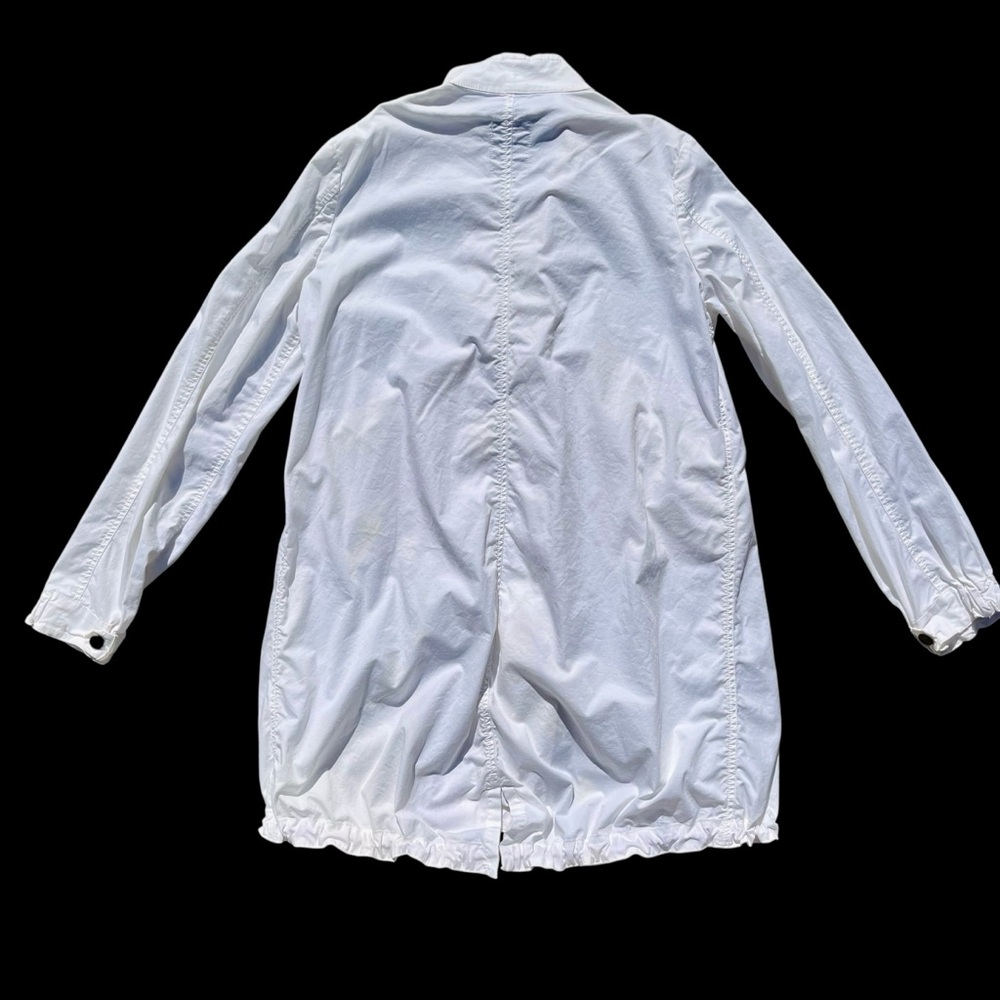 Vintage 90s History Repeats White Parka Trench Coat Jacket Cotton Parisian - Picture 14 of 16
